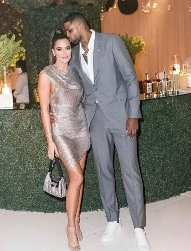 Tristan Thompson with his girlfriend